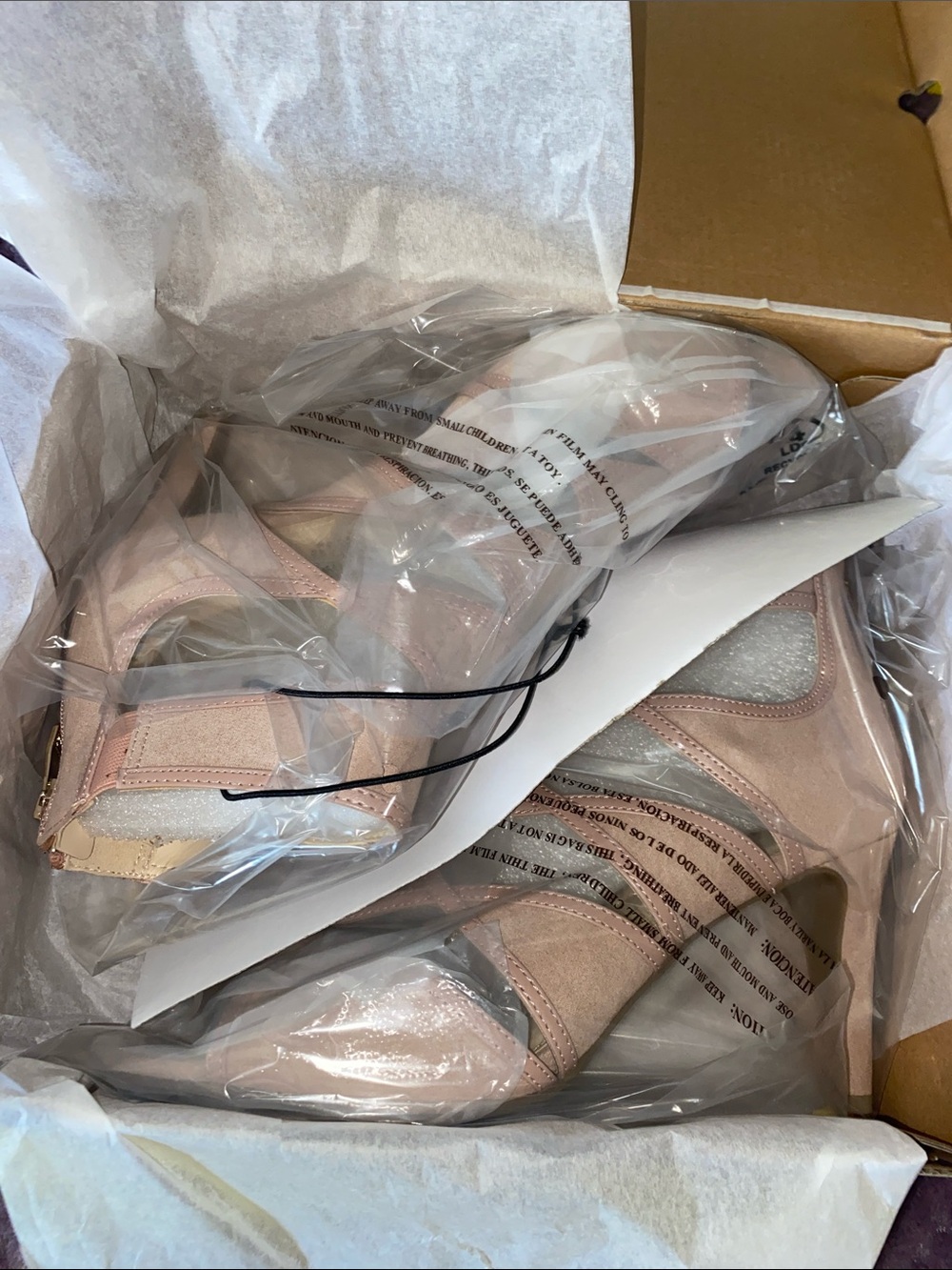 Liz Claiborne Pale Pink Strappy Block Heel Sandals